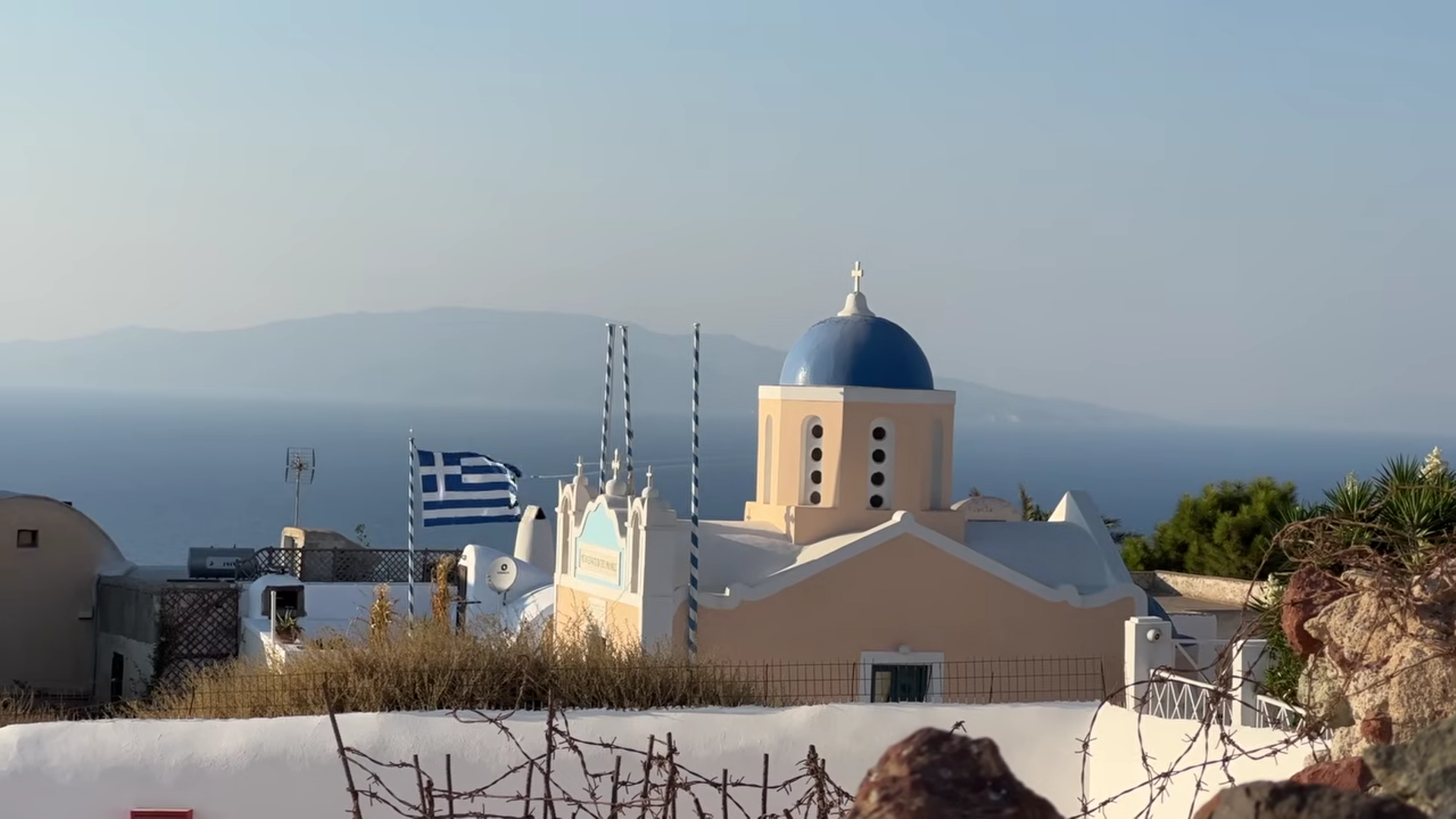 Greek islands with Blue Roofs